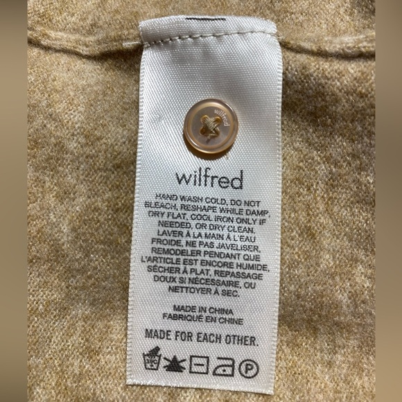 Aritzia Wilfred Wool & Cashmere Blend Santorini Soft Buttoned Cardigan Size XS - Picture 13 of 14